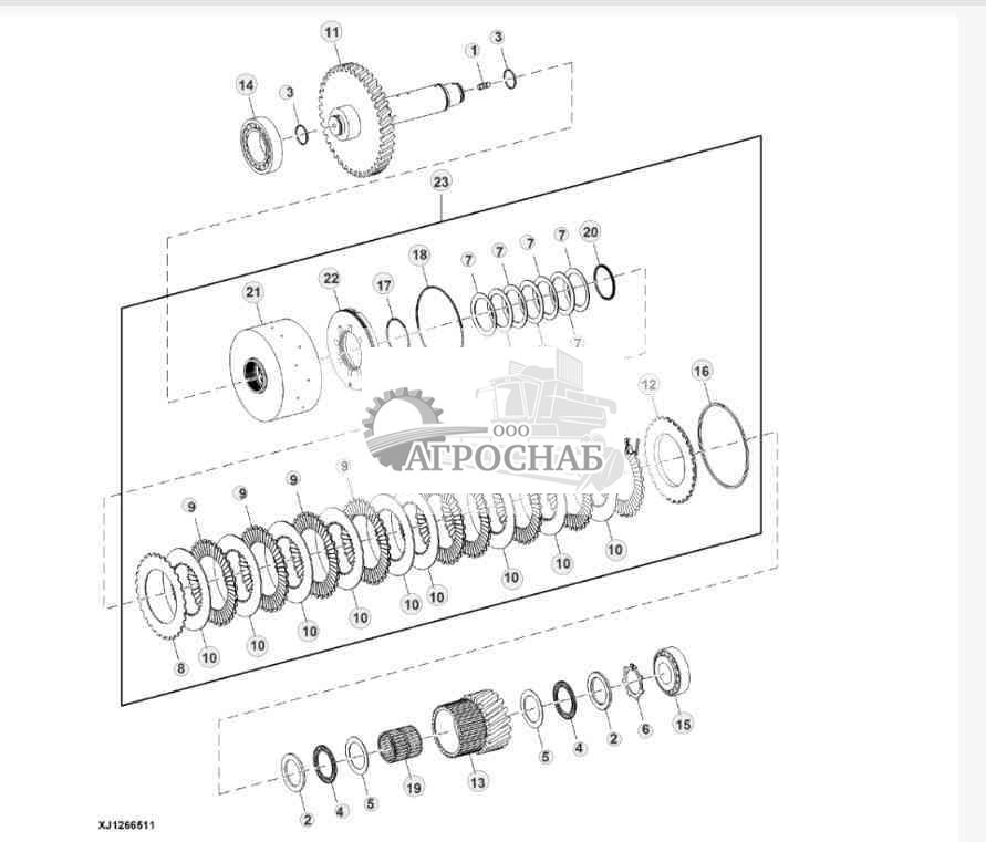 Муфта сцепления первой передачи 